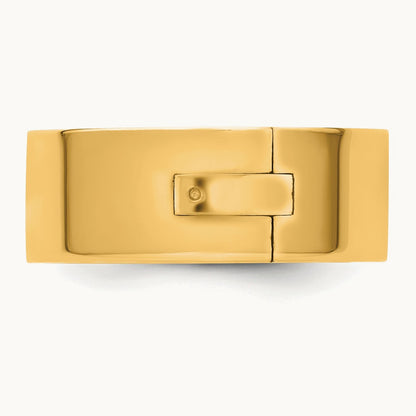 CLIQ Hinged Flat Wedding Band, 8mm, 14K Yellow Gold