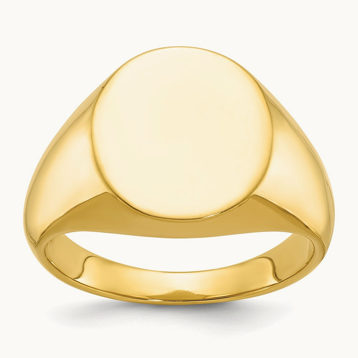 Men's Round Signet Ring — IBGoodman — 16x14mm