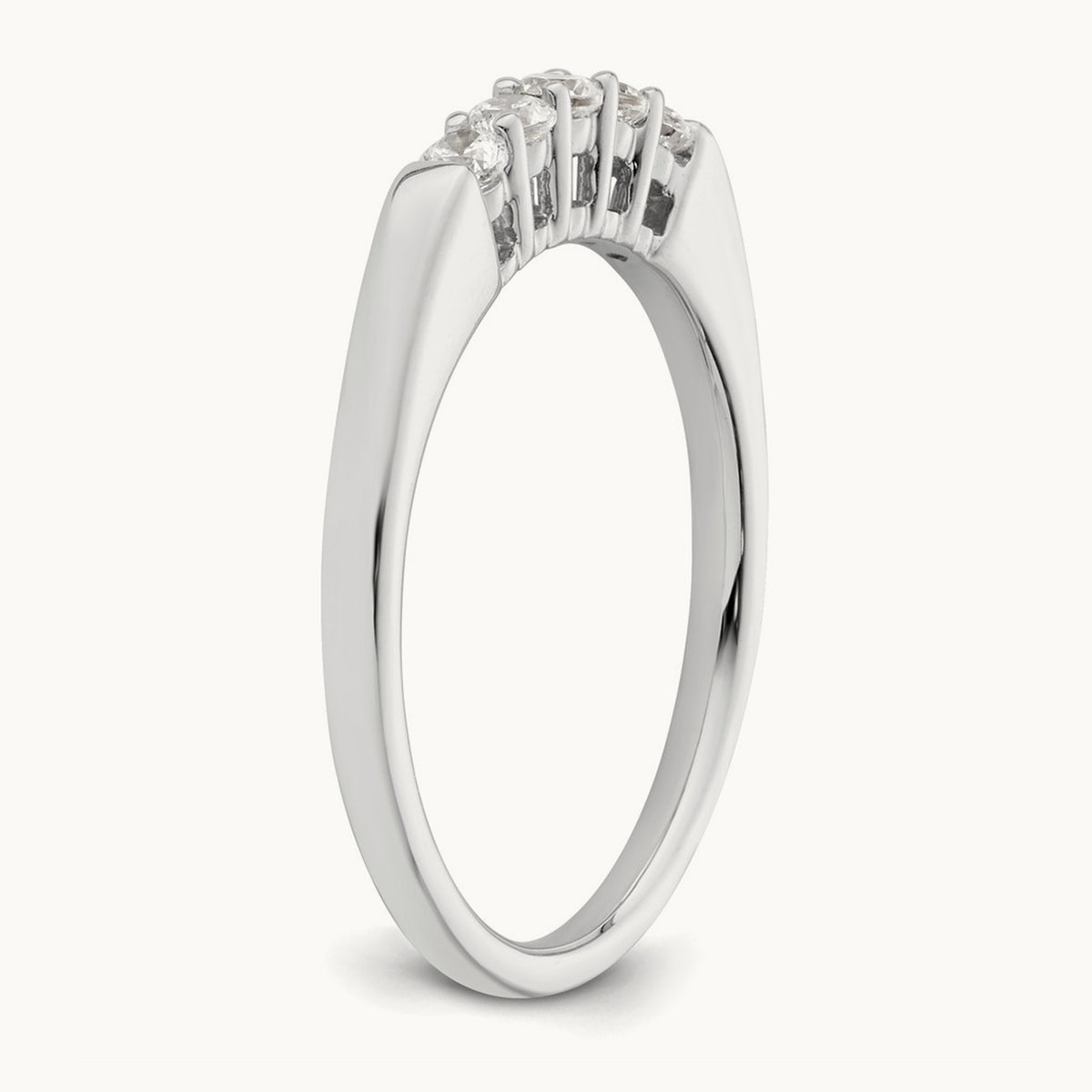 5-Stone Diamond Band, 14K White Gold