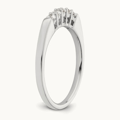 5-Stone Diamond Band, 14K White Gold