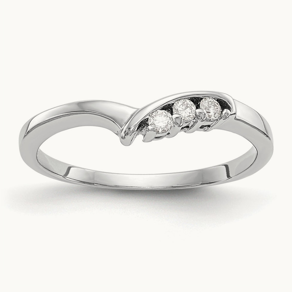 Diamond Wedding Band, 14K White Gold