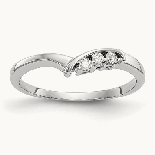 Diamond Wedding Band, 14K White Gold
