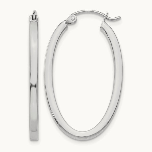 Oval Hoop Earrings — photo set
