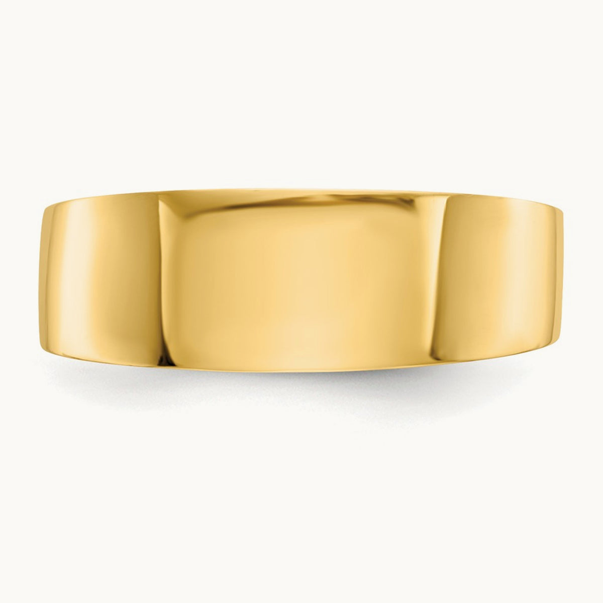3- Flat-top Tapered Cigar Band Ring, 6mm, 14K