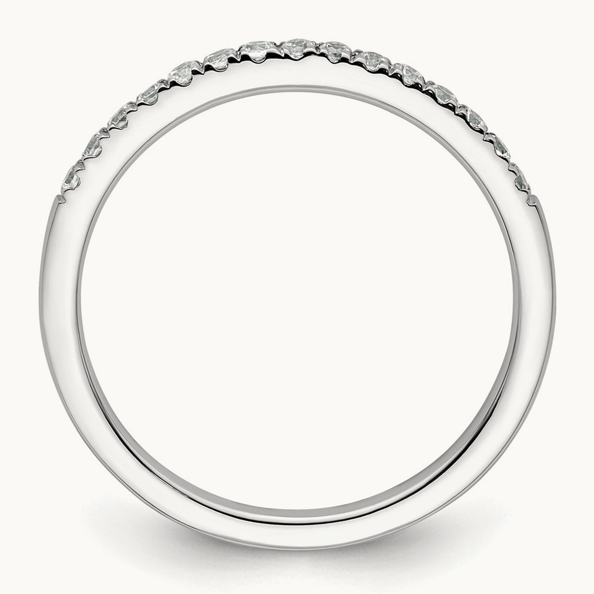 Diamond Wedding Band, 14K White Gold