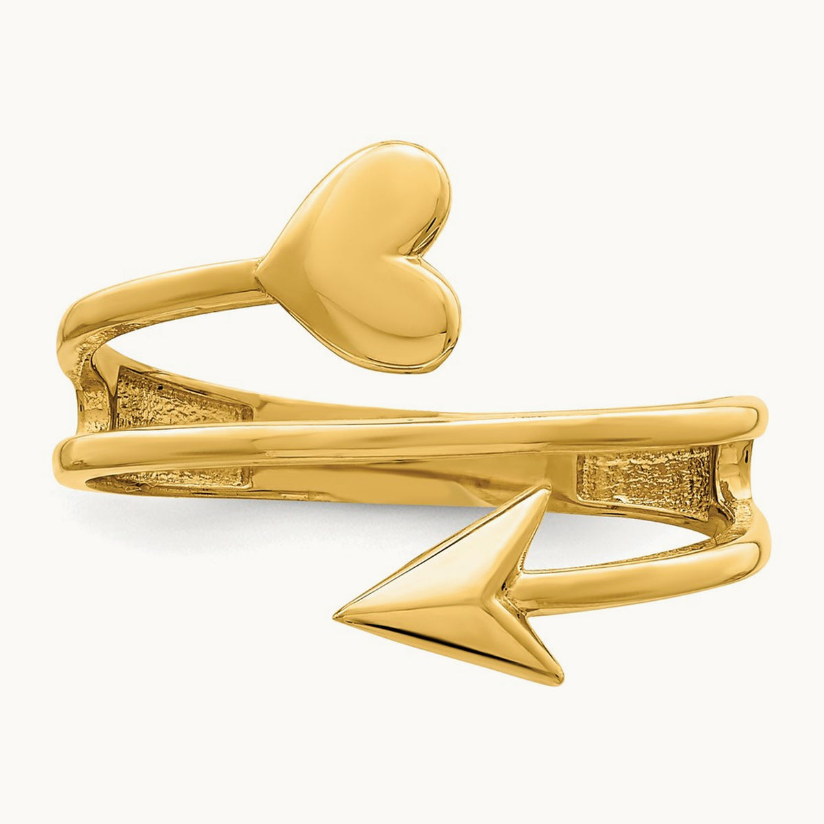 Heart and Arrow Ring, 14K