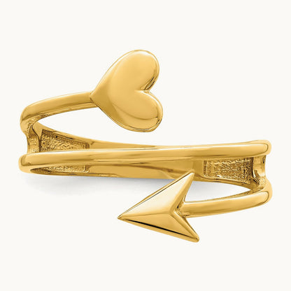 Heart and Arrow Ring, 14K
