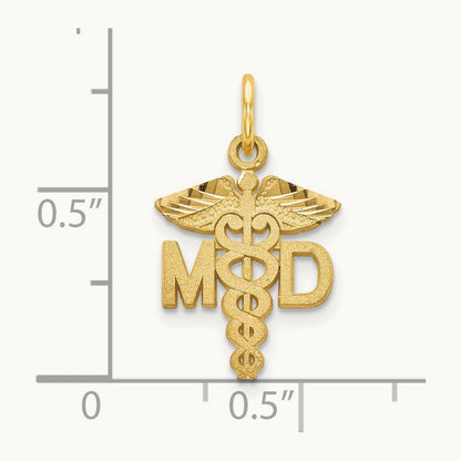 M.D. Caduceus Charm, 14K
