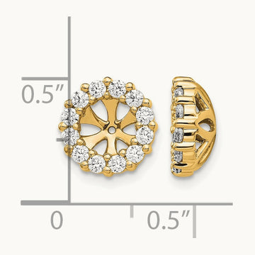 Earring Jacket, 0.75-1.00 ct tw Lab-Grown Diamond — 3/4 ct, 14K Yellow Gold