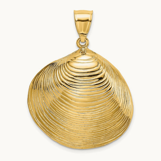 Textured Clam Shell Charm — 41mm
