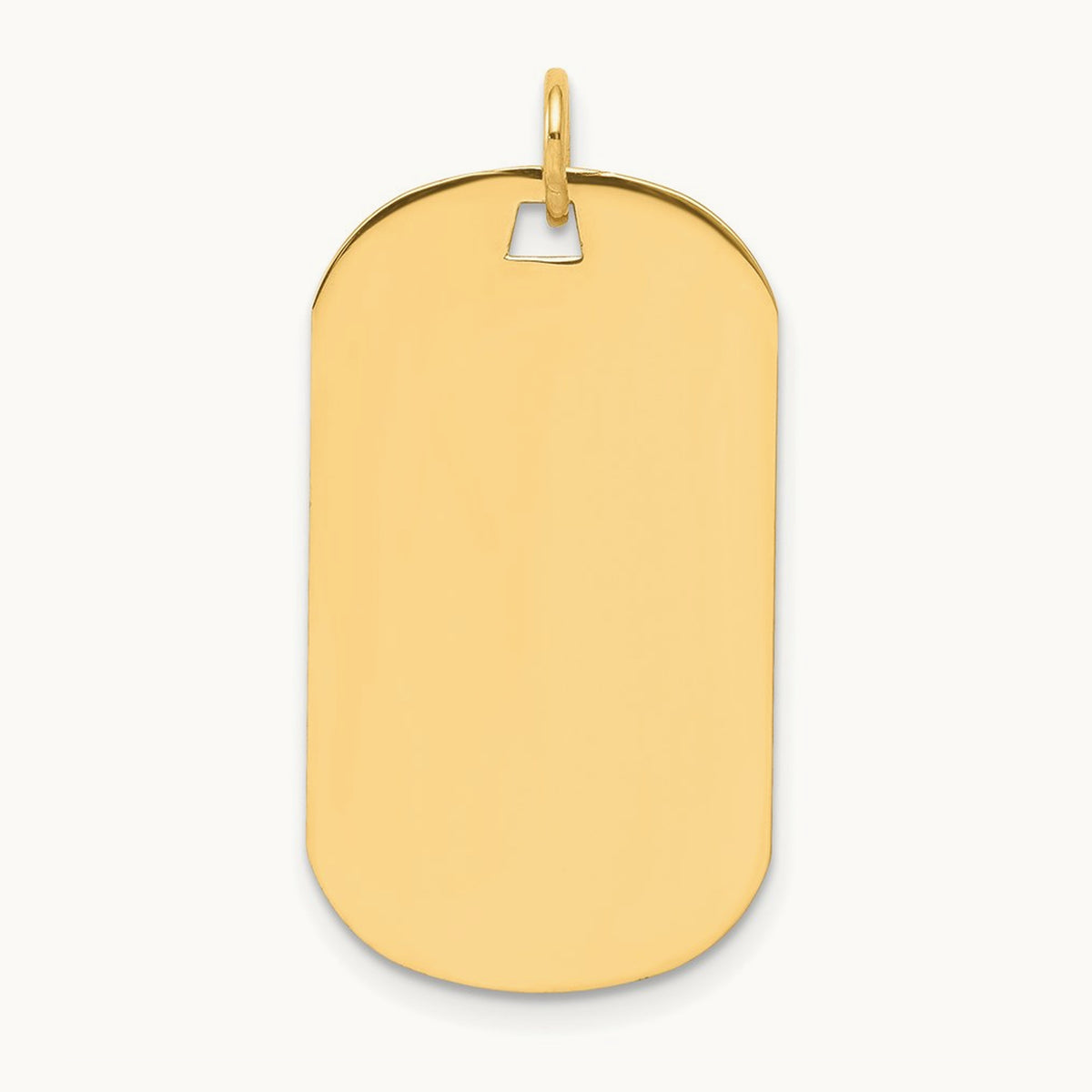 Plain .027 Gauge Engraveable Dog Tag Disc Charm — 14K Yellow Gold, 30mm