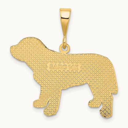 Labrador Dog Pendant, 14K
