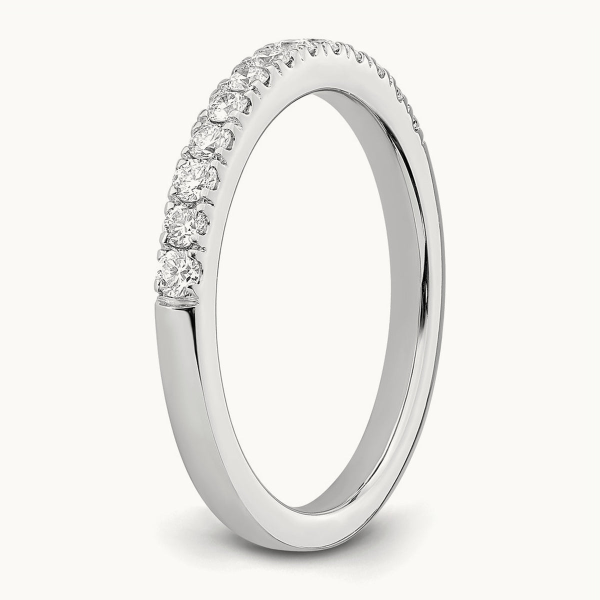 Diamond Wedding Band, 14K White Gold