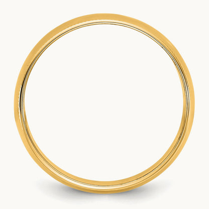 Lightweight Milgrain Half Round Band, 8mm, 10K Yellow Gold