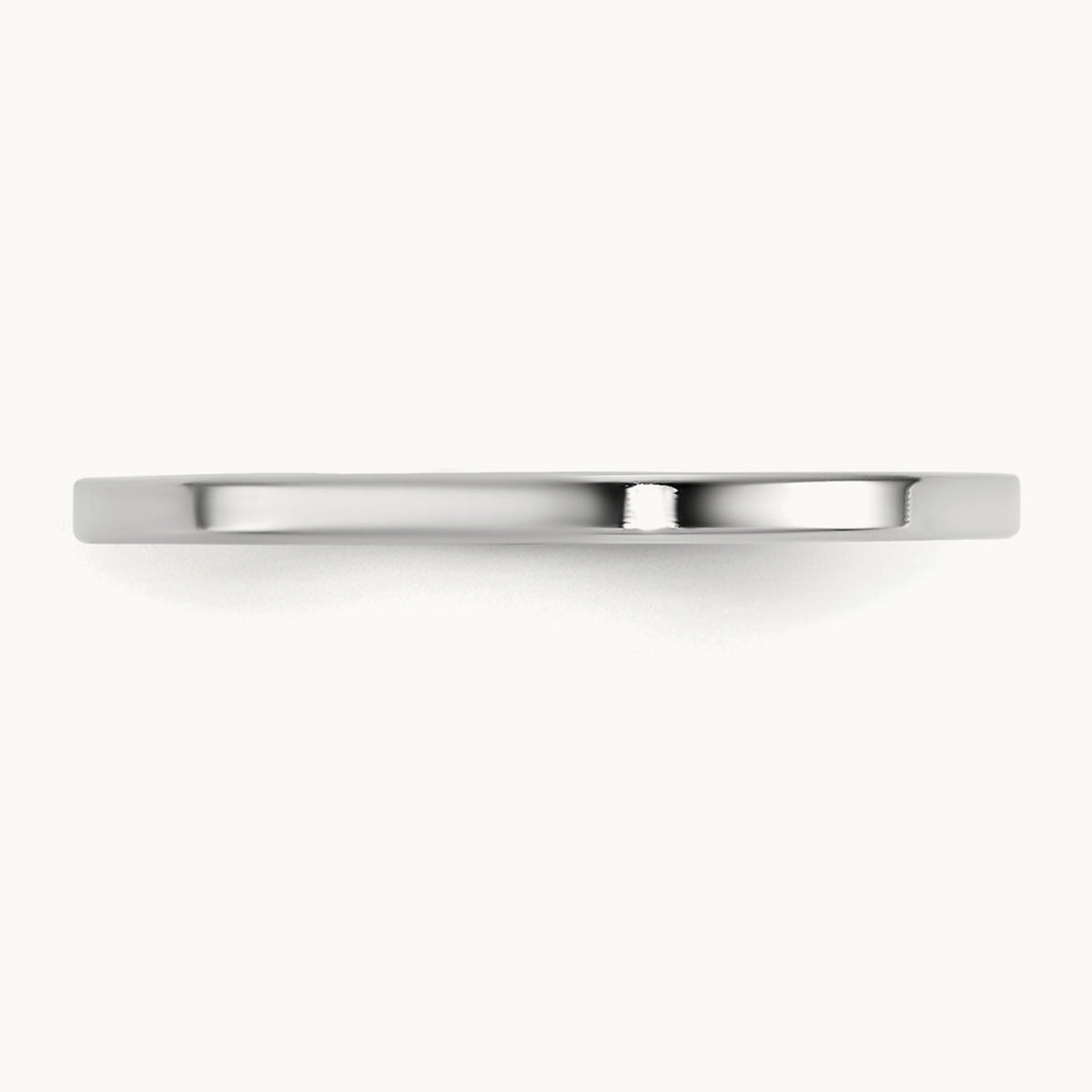 Standard Flat Comfort Fit Band, 1.5mm, 10K White Gold