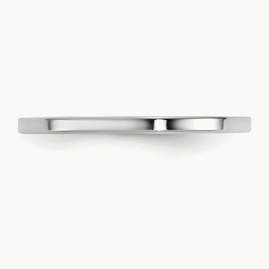 Standard Flat Comfort Fit Band, 1.5mm, 10K White Gold