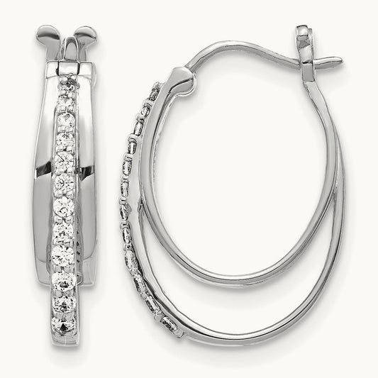 Diamond Hoop Earrings — photo set