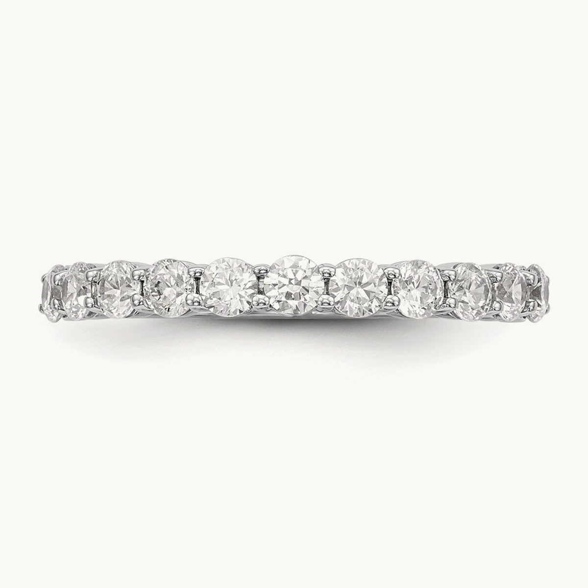 11-Stone Diamond Band, 14K White Gold