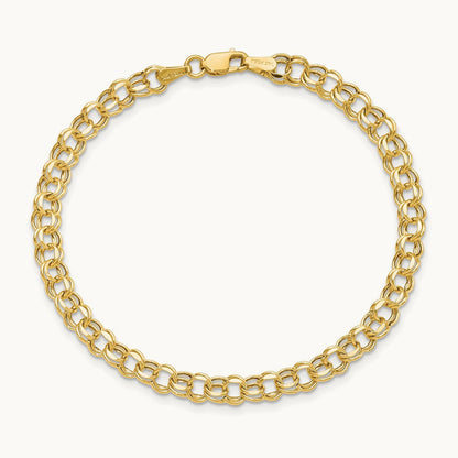8in Hollow Double Link Charm Bracelet