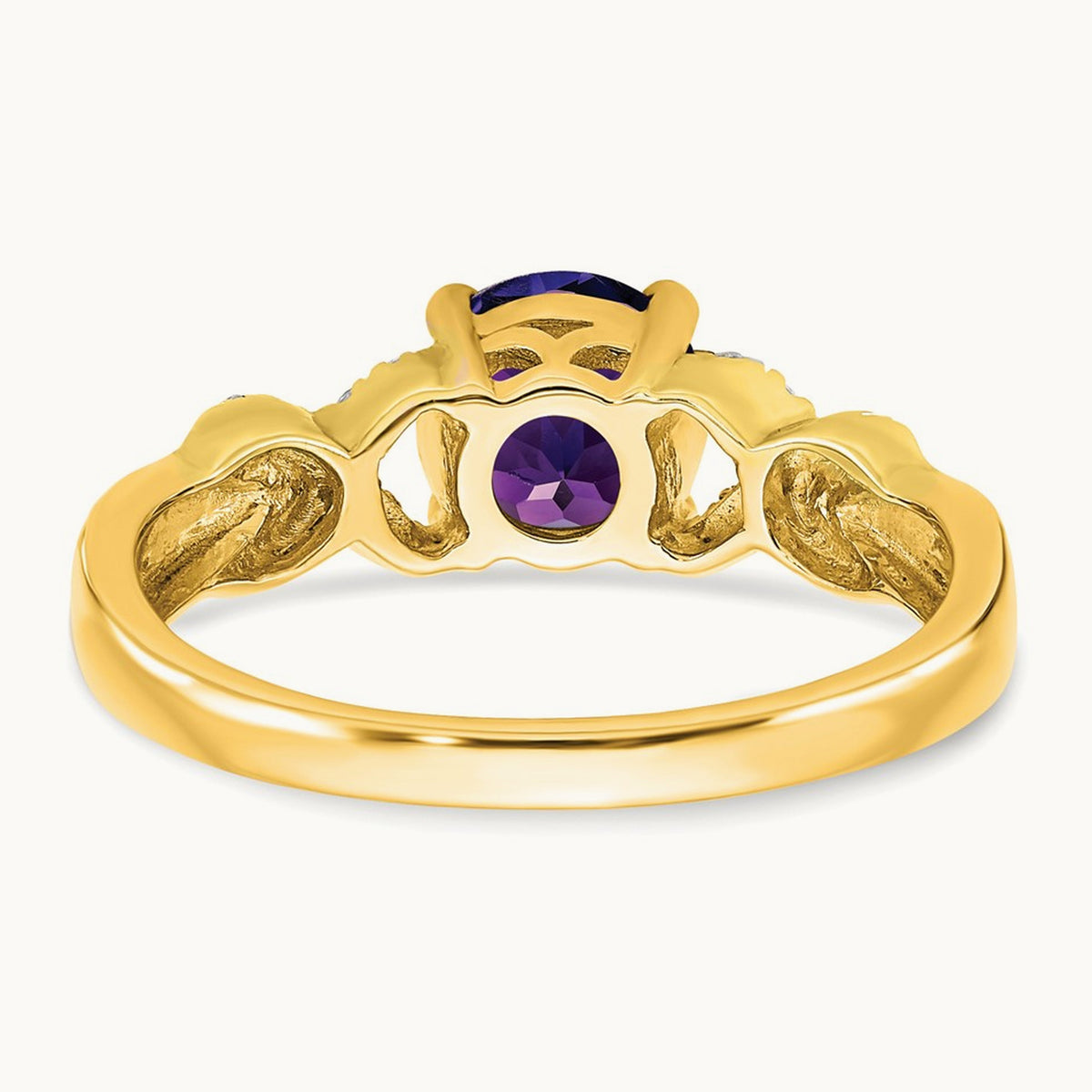 Amethyst and Diamond Ring, 14K Two-tone