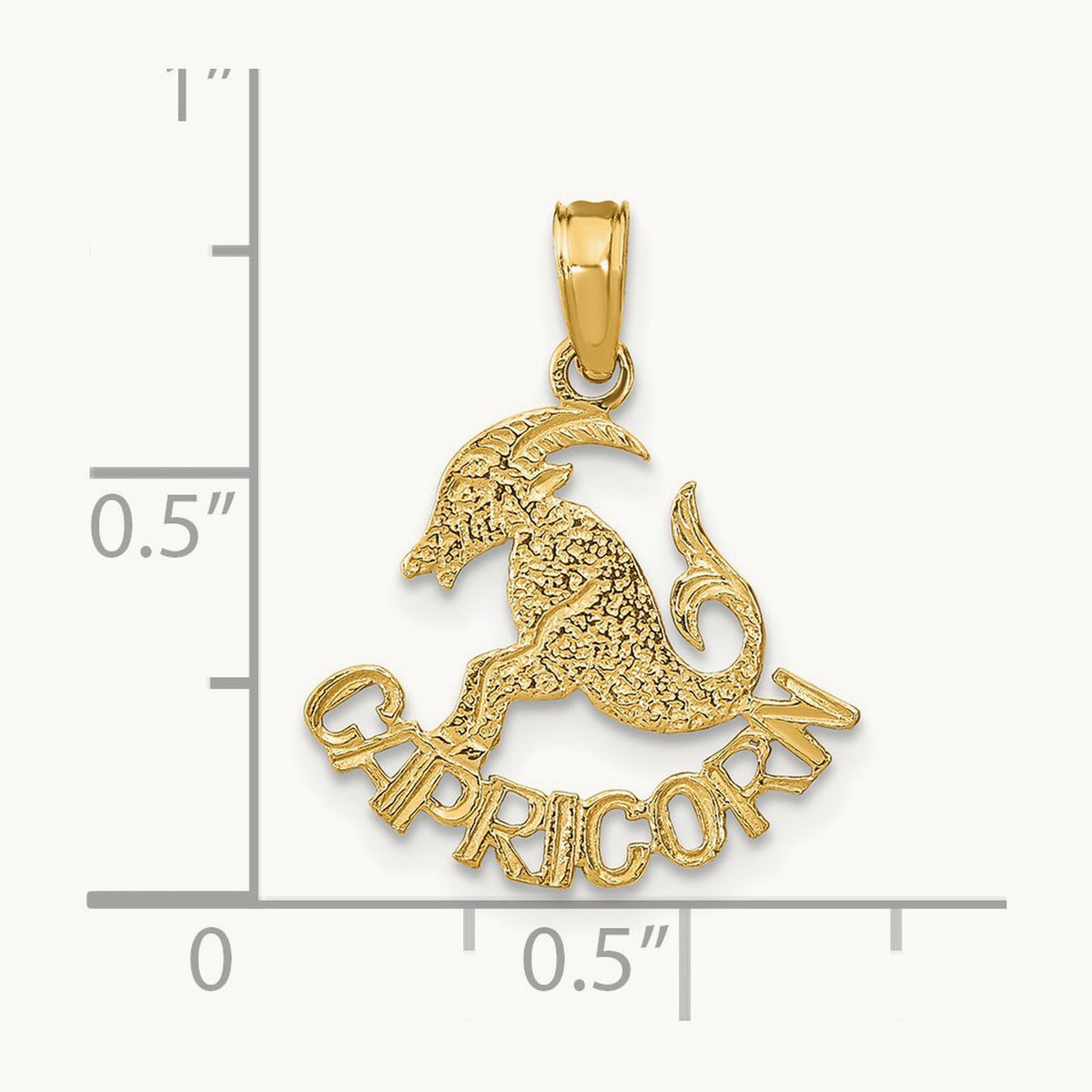 CAPRICORN Zodiac Charm — 14K Yellow Gold