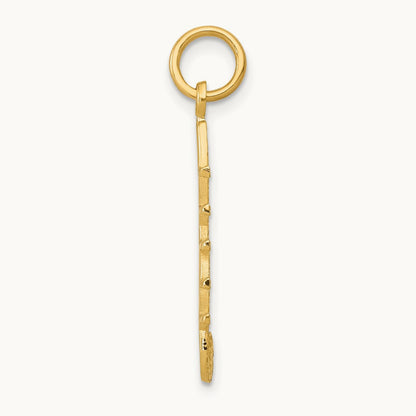 Musical Staff Charm, 14K