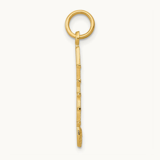 Musical Staff Charm, 14K