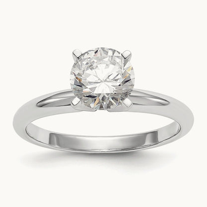 1/2ct. Lightweight 4-Prong Solitaire Ring Mounting, 14K White Gold
