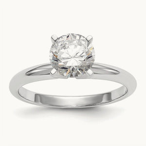 1/8ct. Lightweight 4-Prong Solitaire Ring Mounting, 14K White Gold
