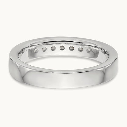 7-Stone Diamond Channel Band, 14K White Gold