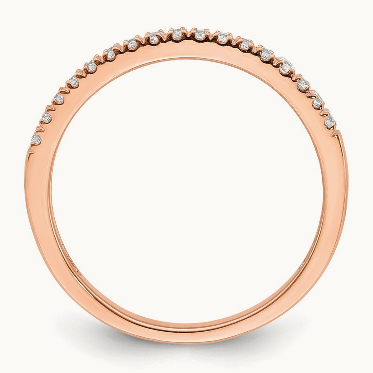 Diamond Wedding Band — 14K Rose Gold, 7