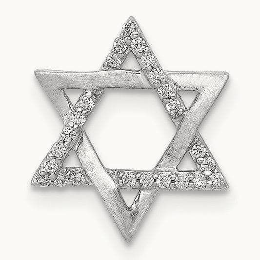 Diamond Star of David Chain Slide — 13.3mm