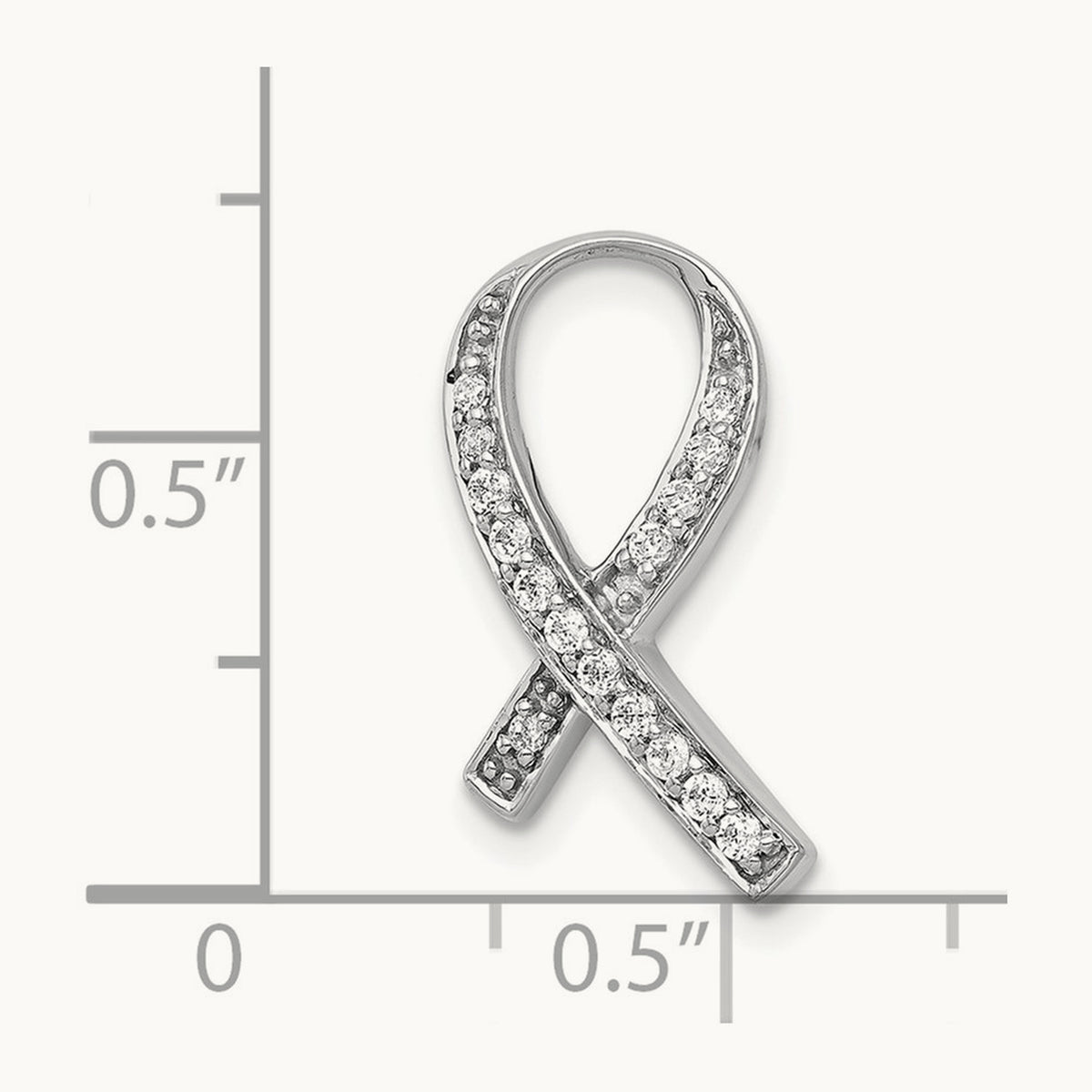 1/8ct. Diamond Awareness Pendant, 14K White Gold