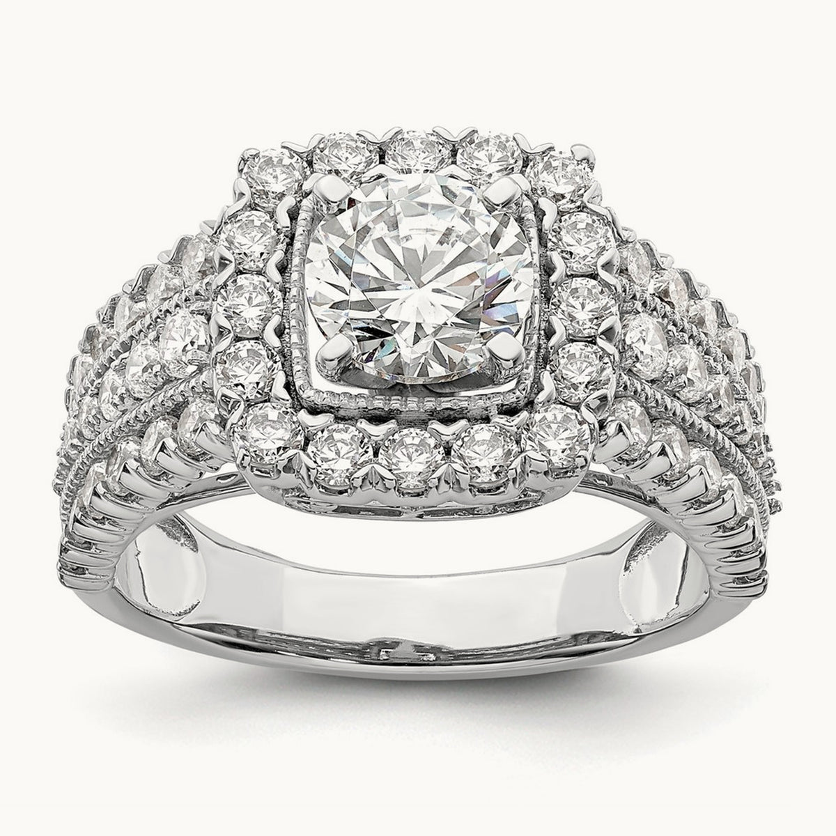 Semi-Mount Engagement Ring — 14K White Gold, 7