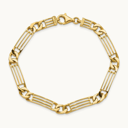 Polished Link Bracelet, 14K