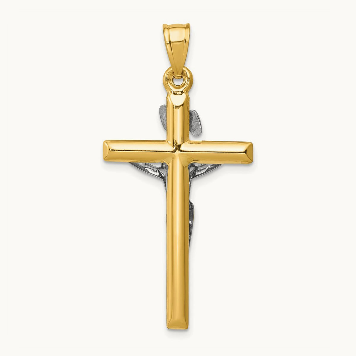 INRI Crucifix Pendant, 14K Two-tone
