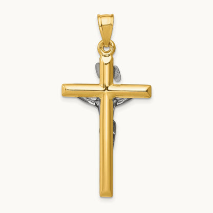 INRI Crucifix Pendant, 14K Two-tone