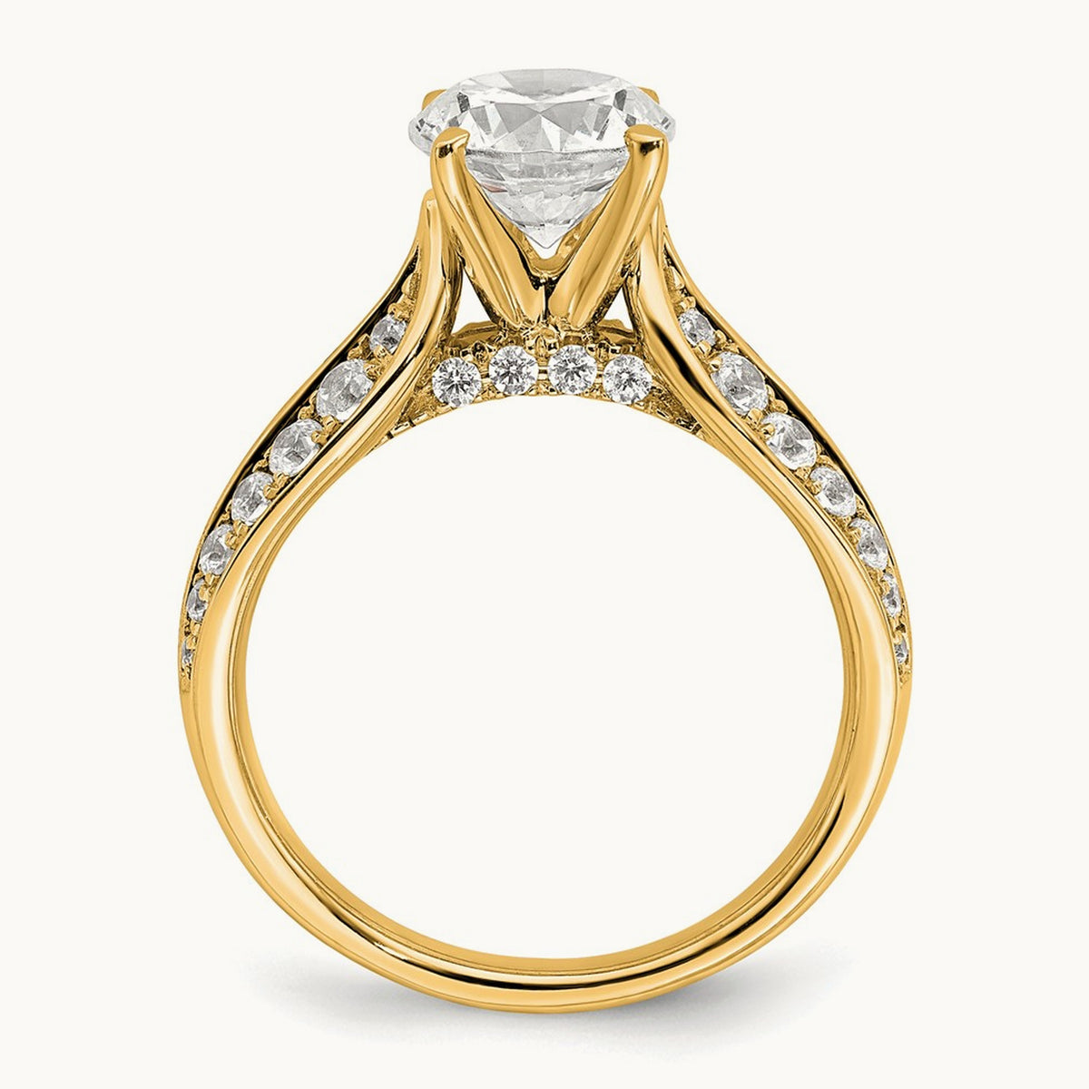 Round Engagement Ring, 1.50-2.00 ct tw Lab-Grown Diamond