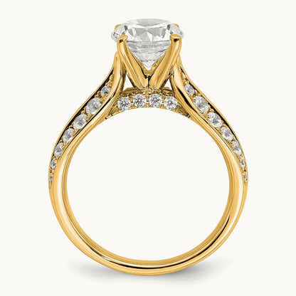 Round Engagement Ring, 1.50-2.00 ct tw Lab-Grown Diamond