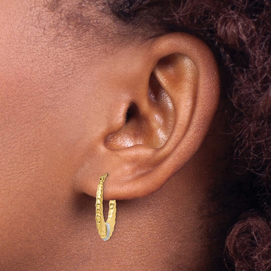 & Polished and Textured Hoop Earrings — photo set