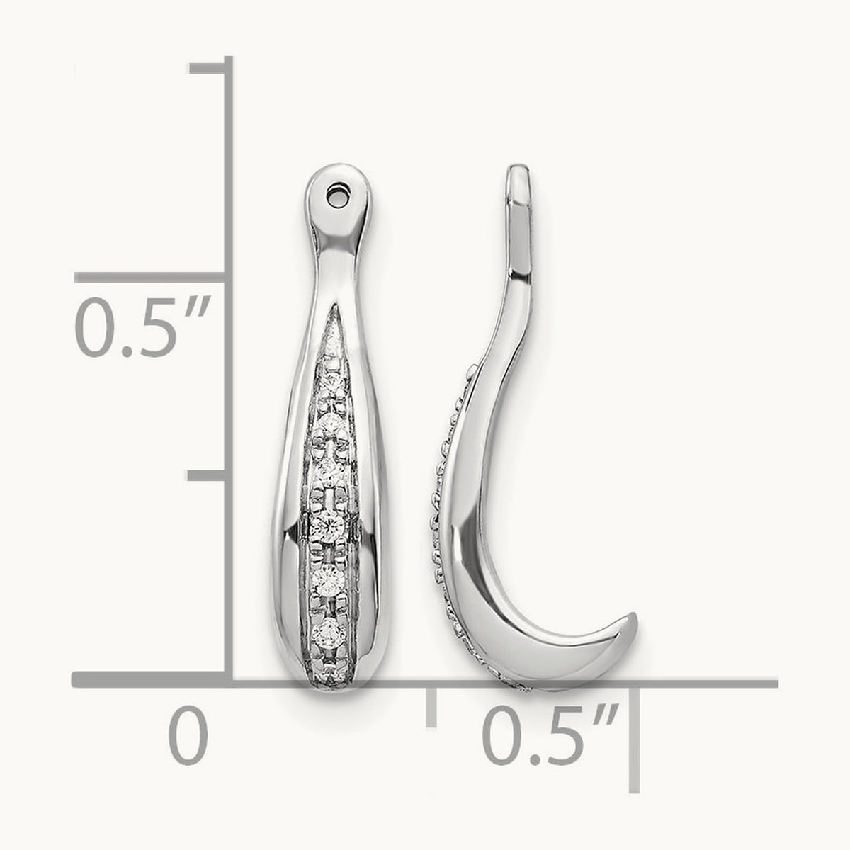 Diamond Earring Jackets — 14K White Gold