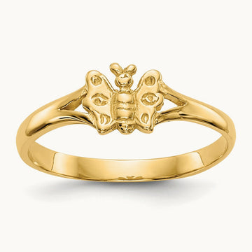 Butterfly Baby Ring, 14K