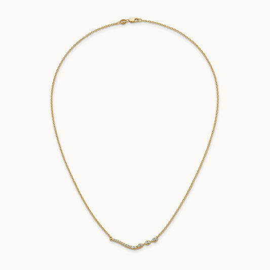 Fashion Bar Necklace, 0.25 ct tw Lab-Grown Diamond — 14K Yellow Gold