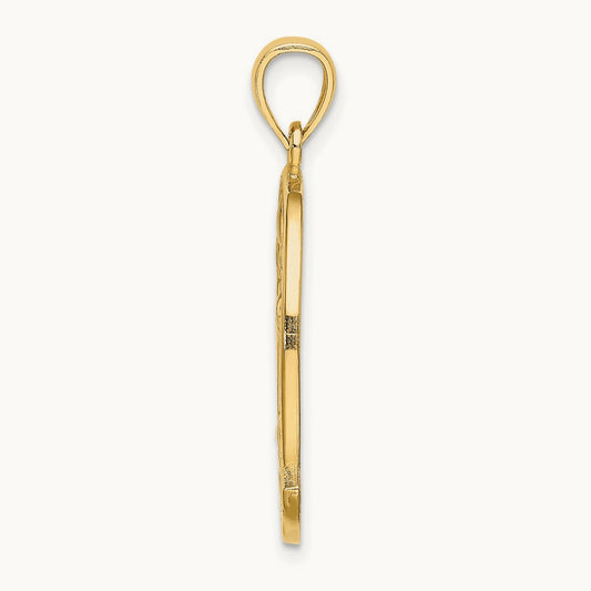 TURKS AND CAICOS w/Dolphin Sunset Scene Charm, 14K