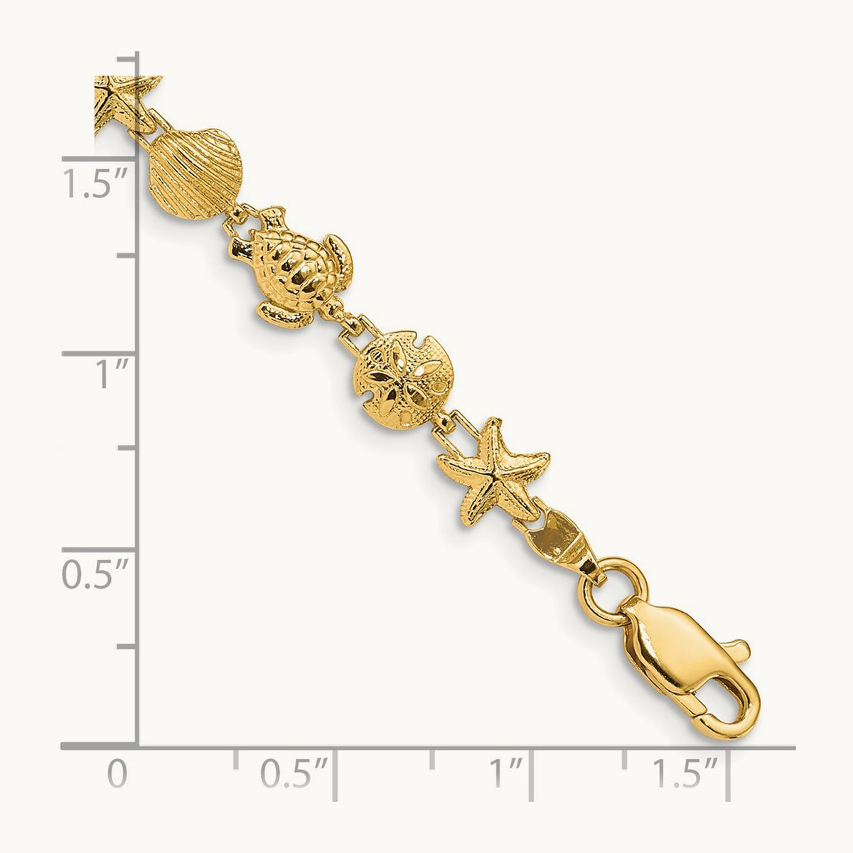 Sea Life Bracelet, 14K