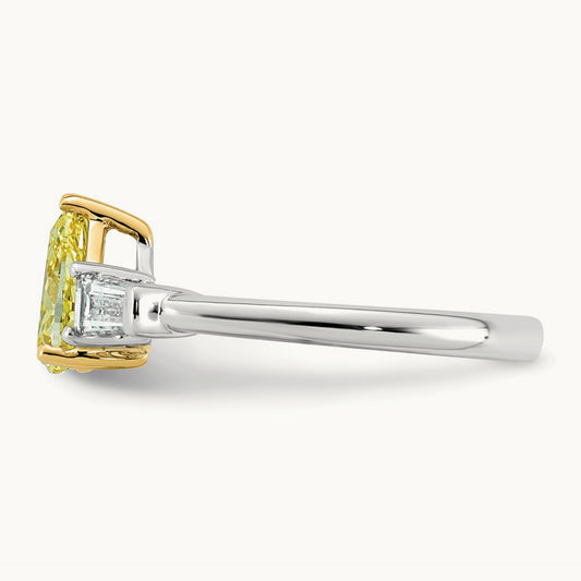 Emma Grace 14ktt Vivid Yellow & Ring, 1 5/8-4 7/8 ct Lab-Grown Diamond