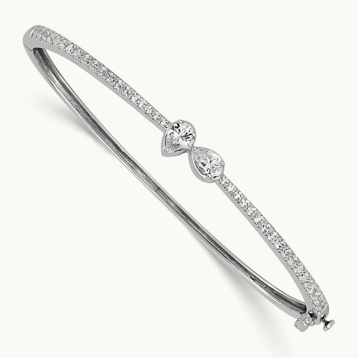 Bangle, 1.00 ct tw Lab-Grown Diamond — 14K White Gold
