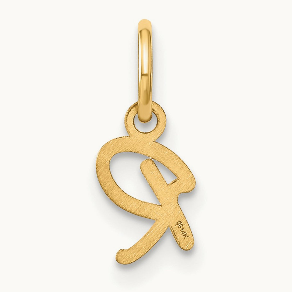 Upper case Initial Charm — 14K Yellow Gold, R