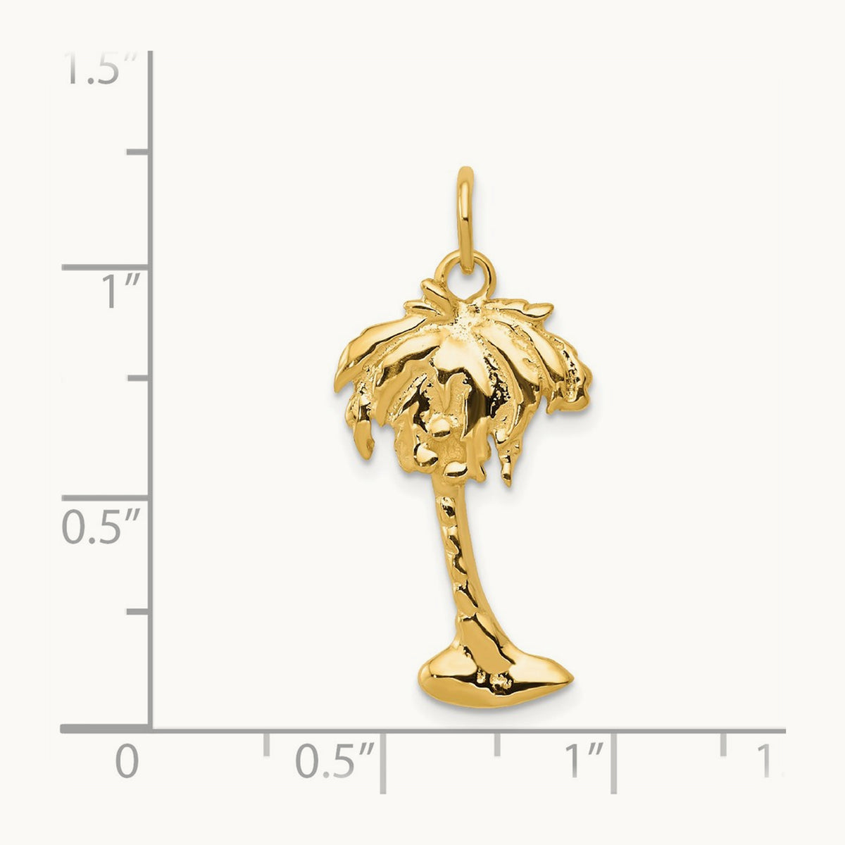Palm Tree Charm, 14K