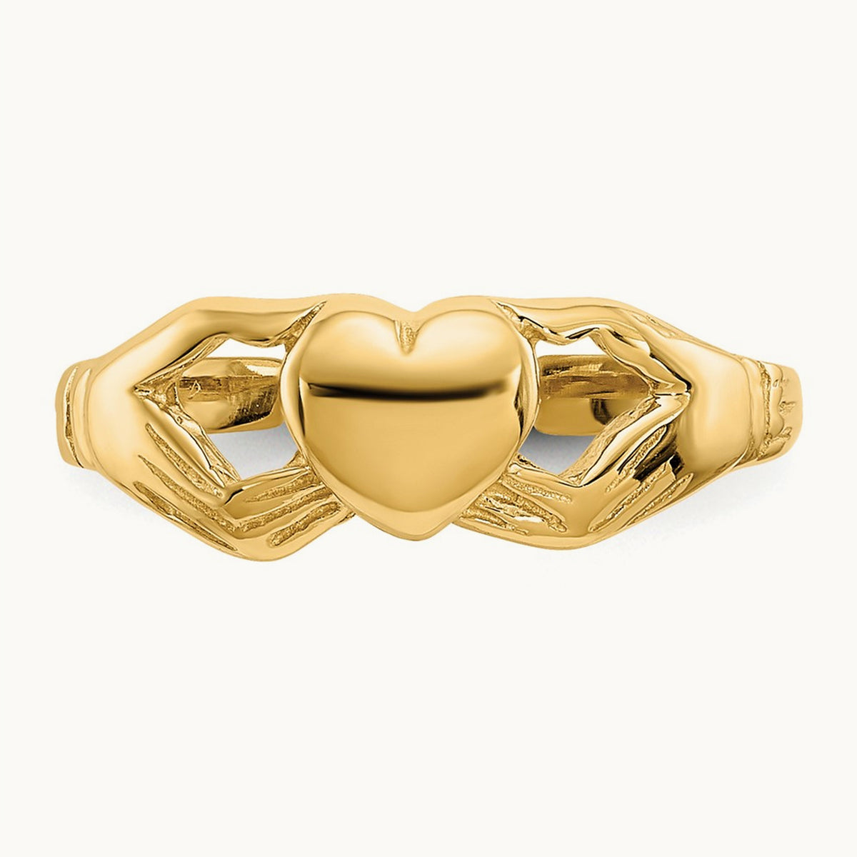 Polished Claddagh Toe Ring, 14K